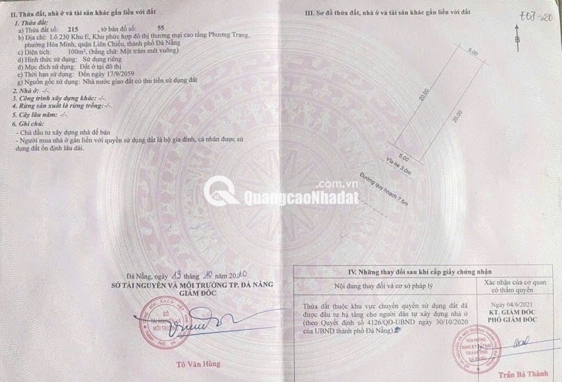 Bán đất đường Hòa Phú 29 - Khu E Kim Long - Trục thông Nguyễn Sinh Sắc